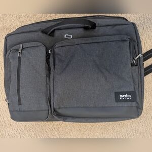 Mens Solo New York Briefcase Backpack Bag